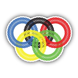 Olympic Rings Car Bumper Sticker Vinyl Decal