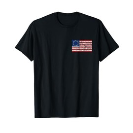 Betsy Ross Flag Pocket American Flag USA Patriot Gift T-Shirt