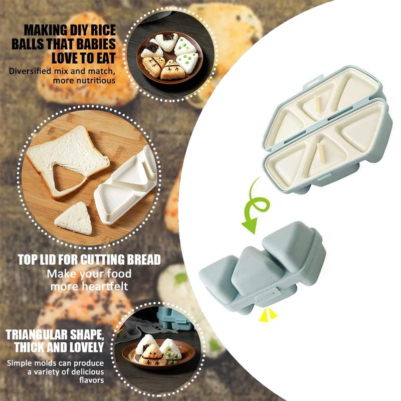 Yeanifeana 6 in 1 Sushi Mold for Onigiri Rice Balls,
