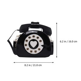 VALICLUD Shoulder Bag Telephone Shaped Handbag Retro Top Handle Bag Novelty Purse for Women Unusual Handbags