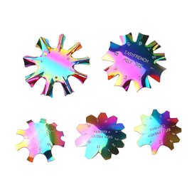 Healvian 5pcs French Manicure Molding Templates Nail Smile Line Cutter for Nail Art Fingernail Design Tools for Manicurists and Enthusiasts