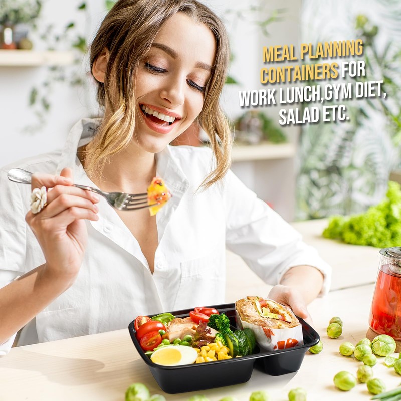 Glotoch 10 Pack 32OZ Meal Prep Containers Reusable Microwave Safe,Extra