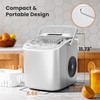Countertop Portable Ice Maker Machine with Handle, 9 Bullet-Shaped Ice