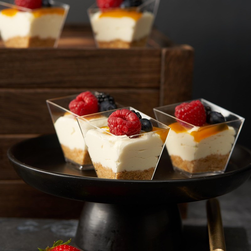 MATANA 100 Mini Plastic Dessert Bowls, Dessert Glasses for Parties,