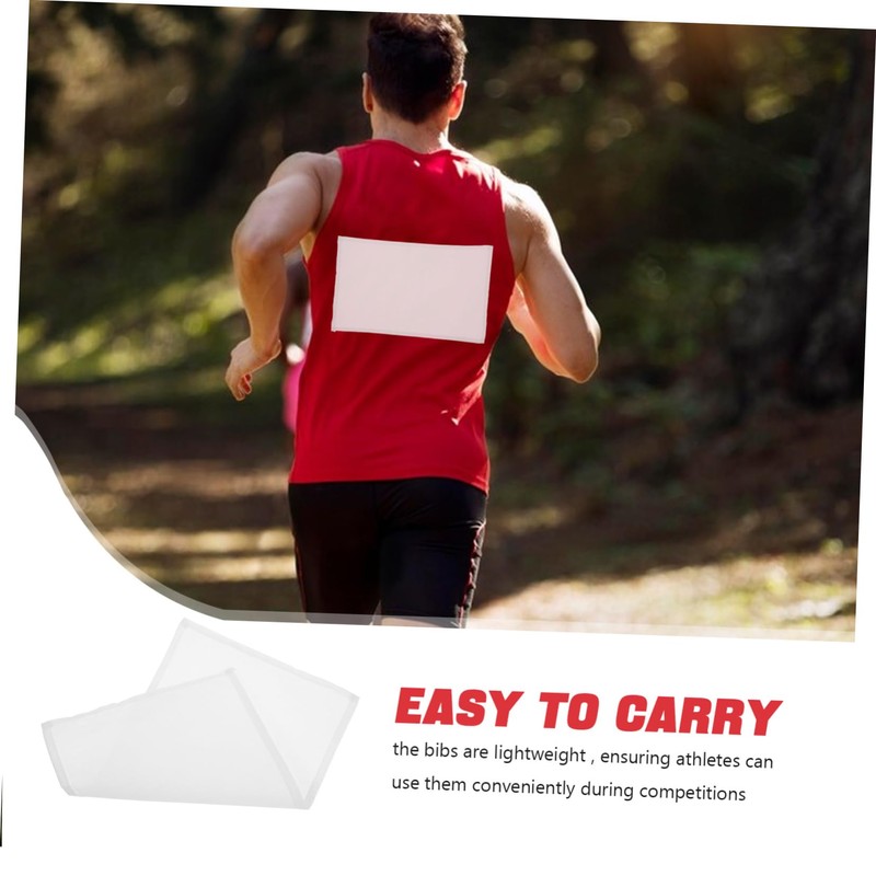 WOONEKY 10-Pack Marathon Race Bibs Blank Numbers for Marathons Sports