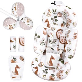 Sweetwavet Infant Insert Compatible with 4moms Mamaroo Swing and Infant Carseat, Including 3 Replacement Balls, Reversible Newborn Insert for Baby Swing, Stroller, Bouncer, Soft Fabric - Leaf