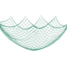 Fangoo 150 cm x 200 cm Turquoise Fishing Net Wall Decoration Beach Themed Fishing Net Wall Hanging for Maritime Pirate Mermaid Party Wall Decoration Home Wedding Decoration Photography Decoration