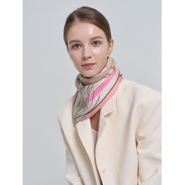 Dal D Unit Silk Scarf Square 65 Brown