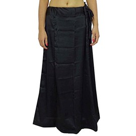 Satin Silk Saree Petticoat Underskirt Bollywood Indian Lining For Sari