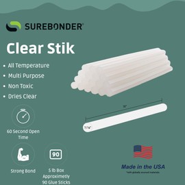 Surebonder 725R510 10-Inch All Temperature Glue Sticks, 90 Pieces | FPC Corporation (Surebonder)