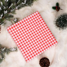BIOBROWN Christmas Wrapping Paper Roll 17 Inch X 40 Feet (56.6 sq. ft. ttl.) Red Gingham Design Perfect for Christmas, Party, Xmas, Holiday Gift Wrap