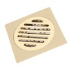 Square Floor Drain Bathroom Shower Waste Grate Brass Constructed Strainer