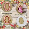 Morofme Christmas Cookie Cutters with Piston Stamps, 6 Sets Gingerbread