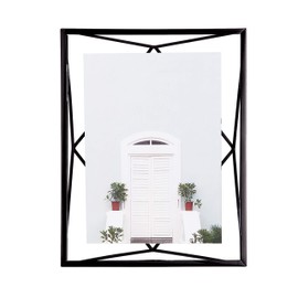Umbra Prisma Picture Frame, 5 x 7 Photo Display for Desk or Wall, Black
