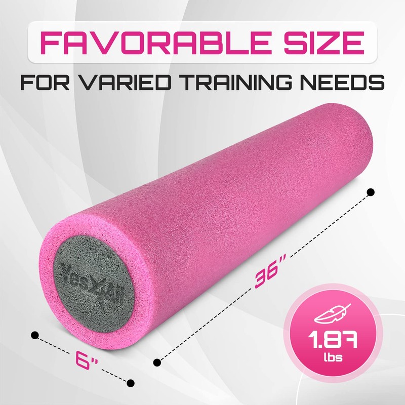 Yes4All High-Density EPP Round Back Roller Foam, Exercise Foam Roller