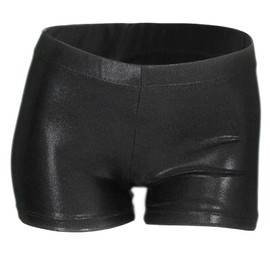 ZIZI Little Big Girls Sparkle Dance Tumbling Athletic Tight Gymnastics,Sparkle Black,140CM(9-10Years)