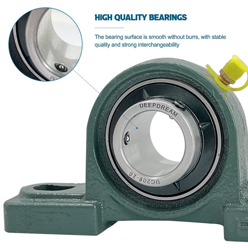 4 Pcs UCP206-20 Pillow Block Bearing 1-1/4" inch Mounted Pillow