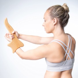 Body Back Wooden Gua Sha Massage Tool - Wood Therapy Lymphatic Drainage tool - Gua Sha Cellulite Massager for Body Sculpting and Shaping