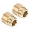 PATIKIL Shower Head Extension Arm, 2 Pack Brass G1/2 Male