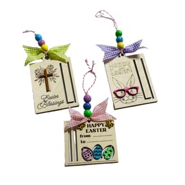 Easter Money Holder - Easter Blessings - Eggs - Bunny Glasses - Basket Tag - Ornament - Gift for Him Her