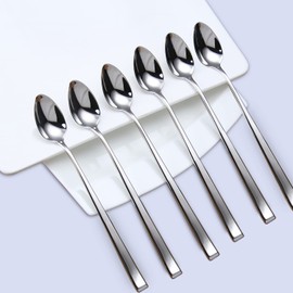 HISSF Iced Tea Spoons, Mixing Spoons,18/10 Stainless Steel Stirring Spoons, set of 6 Pieces-7.9 Inch