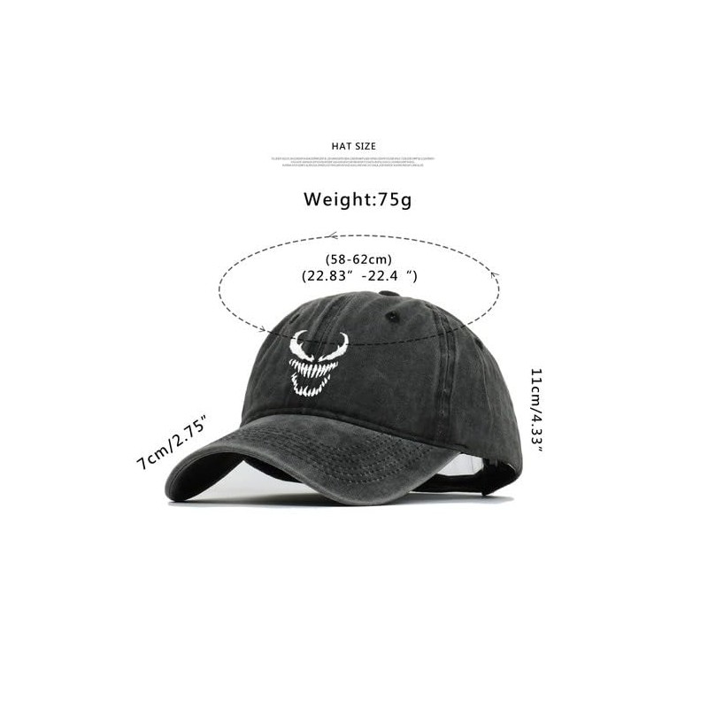Chucatoso Gorra Venom Antihéroe Villano Marvl Cómics (Negro) Ajustable Talla