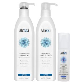Aloxxi Hydrating Shampoo & Conditioner  & Split Ends Mend  Pack of 3