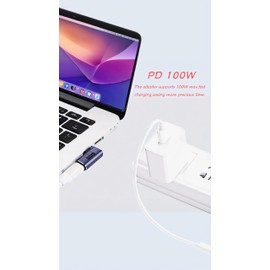 Honwor USB C Right Angle Adapter 2 Pcs USB C Male to Female 90 Degree Connector with 40 Gbps PD 100W 8K 60hz Video Charge Compatible for Thunderbolt 4 MacBook Pro/Air More Type C Devices(Side Bend)