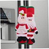 TEHAUX 4pcs Santa Claus Fridge Handle Covers Christmas Kitchen Decorations