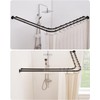 Crkmire Double L Shaped Shower Curtain Rod, [23.6"-53"] x [23.6"-53"]