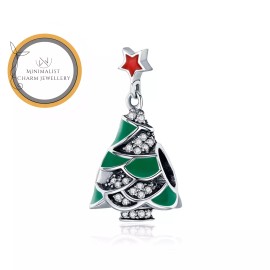 Minimalist Charm Jewelry Christmas Tree Charm For Bracelet, Christmas Charm, Christmas Gift