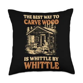 Whittling Kit, Wood Carving Tools, Whittler Equipment Throw Pillow