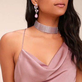 EVER FAITH Rhinestone Crystal Wedding Jewelry for Bride Bridesmaid, Elegant Leaf Teardrop Bridal Prom Dangle Earrings for Women Pink Gold-Tone