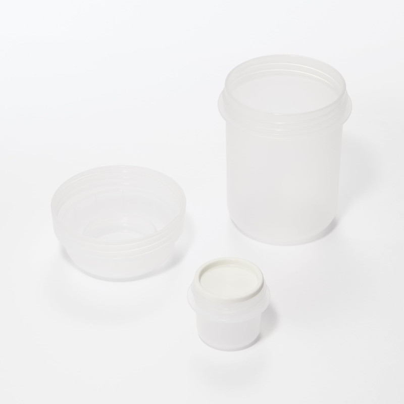 MUJI 84683848 Lunch Capsule with Topping Cup, Clear, 11.8 fl