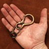 BRASS STORE Carabiner Key Chain with Antique Double Ring (Bronze)