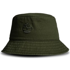 Timberland Green Bucket Hat for Men, Large/XLarge, Cotton Twill with Soft Brushed Finish, Packable Sun Hat, Breathable and Durable for Outdoor Activities and Sun Protection