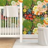 Removable Wallpaper Swatch - Cosmic Flowering Retro Flowers Vintage Psychedelic