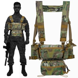Chest Rig, Tactical Chest Rig, Molle Vest, Load Bearing Vest, FLC, Tactical Rigs, Army FLC, Mag Vests, Smersh Rigs, Micro, for Airsoft, Multicam, H Harness, Hunting, Military, SMG, LBV, 5.56/7.62