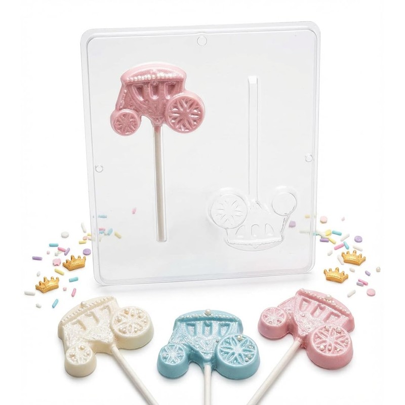 Stagecoach Cinderella Carriage Lollipop Chocolate Candy Mold 3462 2 Cavity