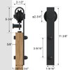 WINSOON 6FT Barn Door Hardware Kit: Double Sliding Door Hardware