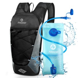 Nepest 6L Bicycle Backpack with 2L Hydration Bladder - Lightweight & Breathable, Black