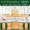 SereneLife Bath Caddy Breakfast Tray Combo - Natural Bamboo Wood