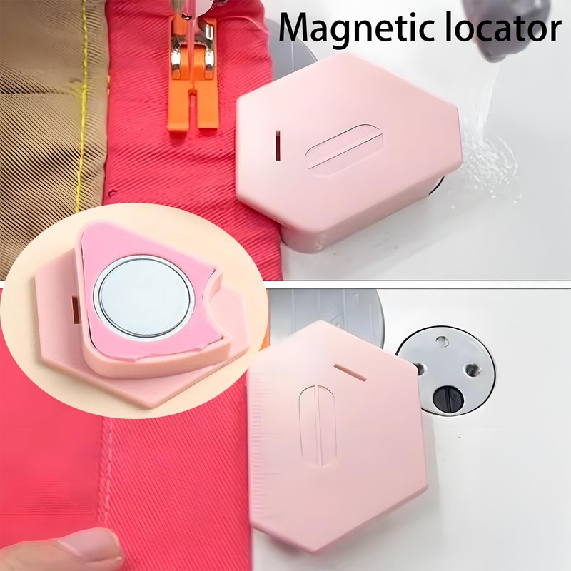 3PCS Magnetic Seam Guides for Sewing Machine, Multifucntional Polygonal Hemmer