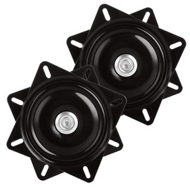 2 Pack 6 Inch Bar Stool Swivel Plate Replacement 360 Degree Swivel Square Turntable Base 6 Inch Ball Bearing Swivel for Swivel Chairs, bar Chairs, Rotating Brackets and More