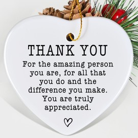 Jocidea Thank You Keepsake - Thank You Gift - Gift to Say Thank You - Ceramic Heart Keepsake - Thank You Present - Appreciation Gifts