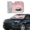 Pretty Eyelash Rose Gold Pink Windshield Sun Shade, Car Front