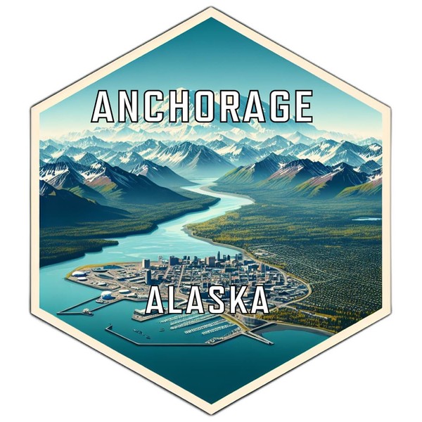 Anchorage Alaska Travel Destination Souvenir Vinyl Decal Sticker 2-Inch