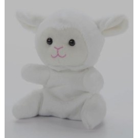 The Petting Zoo Lamb Stuffed Animal Plushie, Spring Gifts for Kids, Nuggetz Animals, White Lamb Plush Toy, 6 inches
