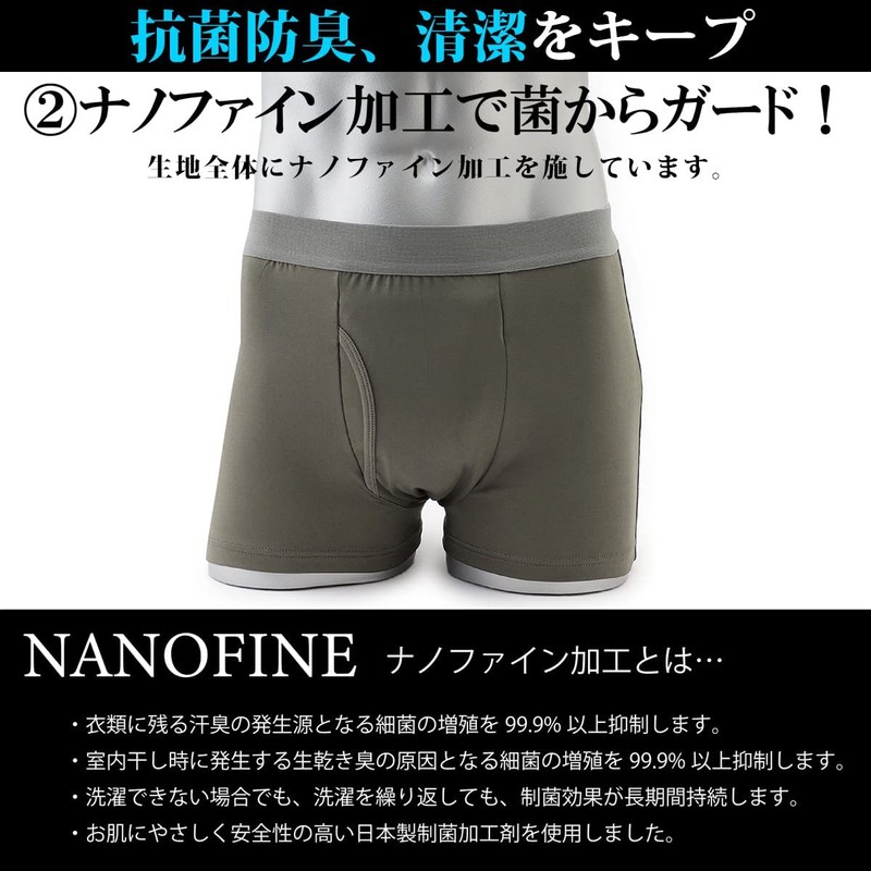 KEEP GUARD Men's Boxer Shorts, Urine Leak Incontinence, Nano-Fine Processing