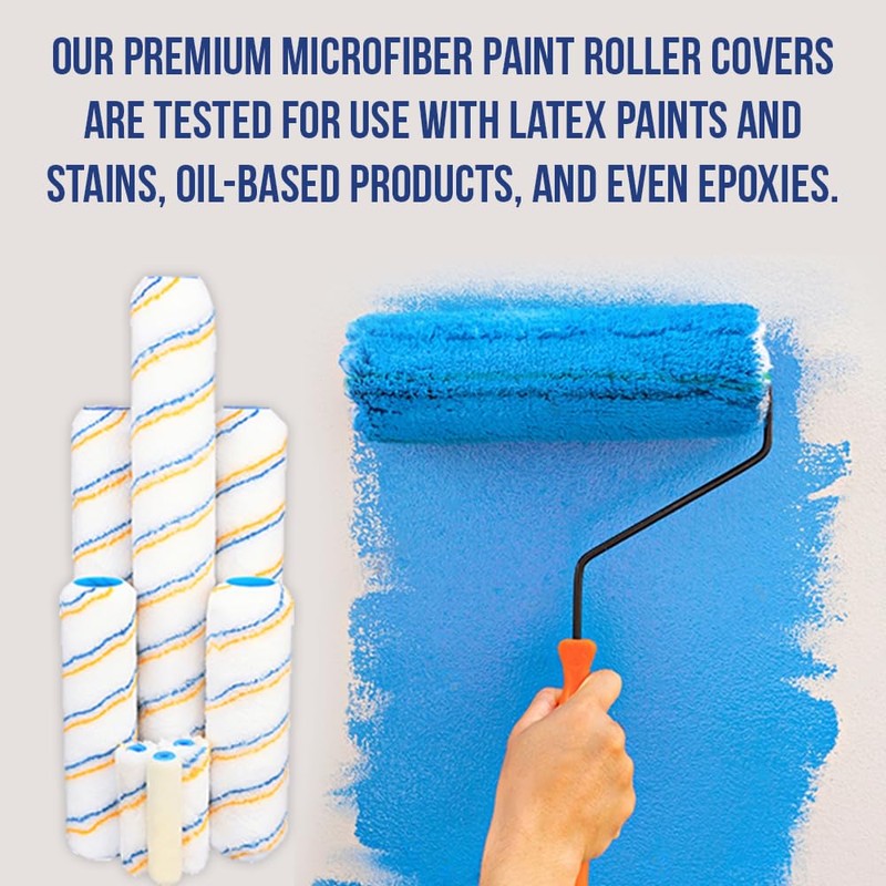 True Blue 18" Professional Paint Roller Covers, 18Inch, Best for